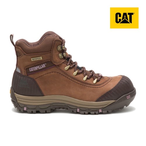 Caterpillar Ally Waterproof Composite Toe Werkschoenen Dames Bruin (XTWB.NL)